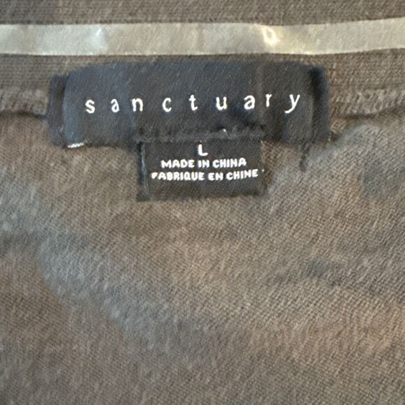 Sanctuary Knit Open Front Long Sleeve Long Cardigan Camo Size Large - Picture 3 of 6